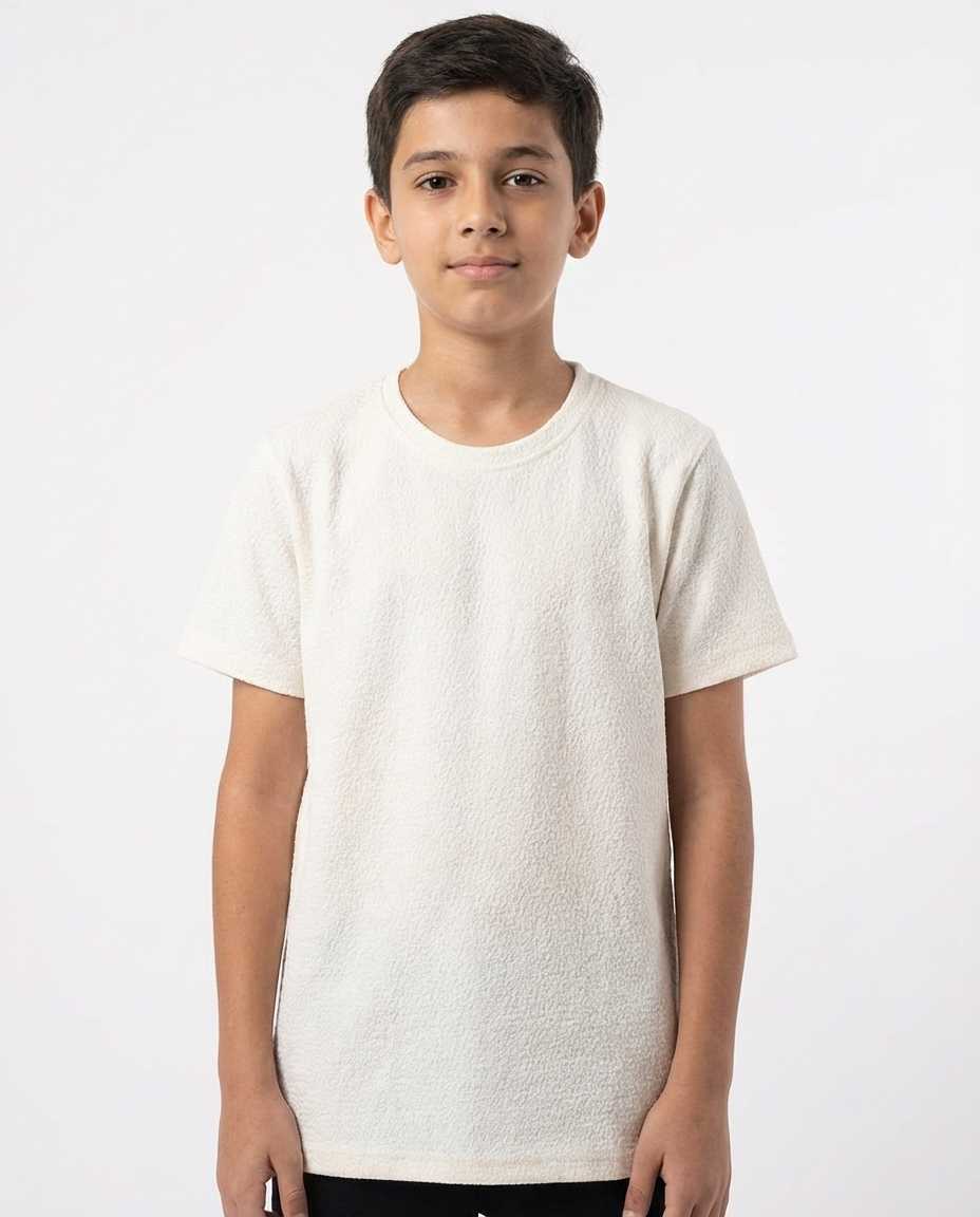 Boys Jaqured Half Sleeves T-shirt