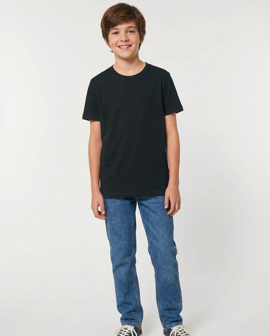 Boys Jaqured Half Sleeves T-shirt