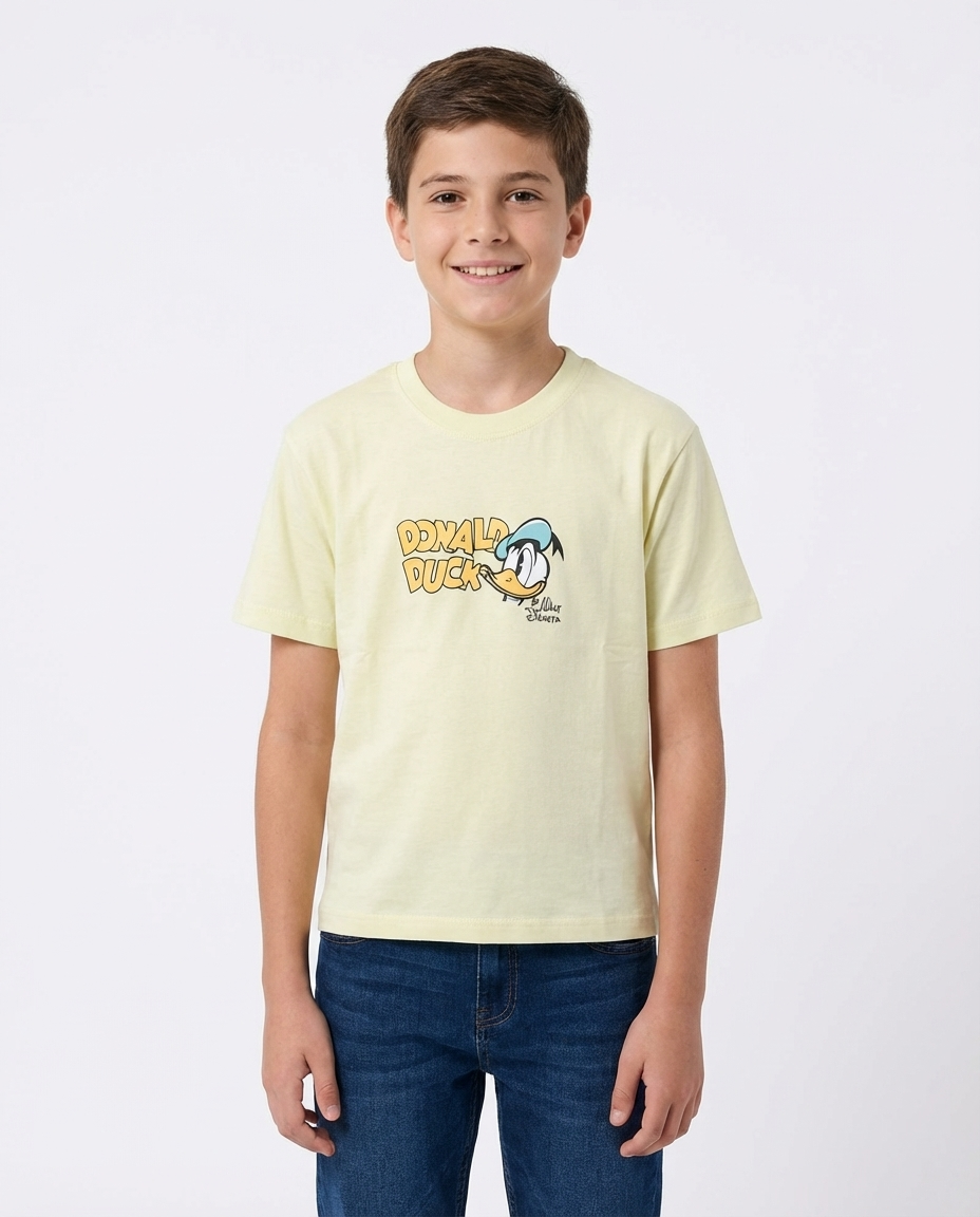 Boys Half Sleeves Printed Donald Duck T-Shirt
