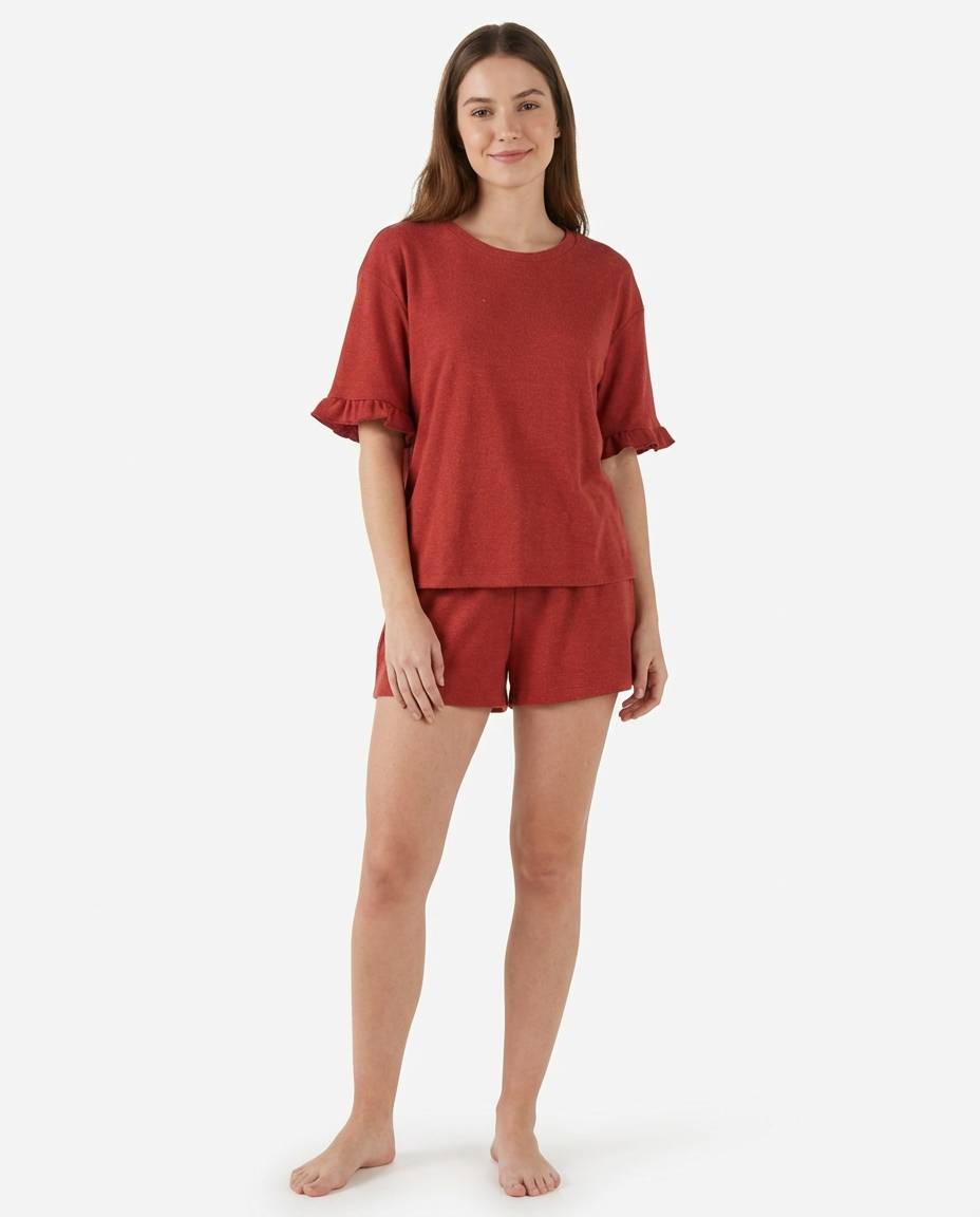 Short Sleeve Womens Pajama with Shorts
