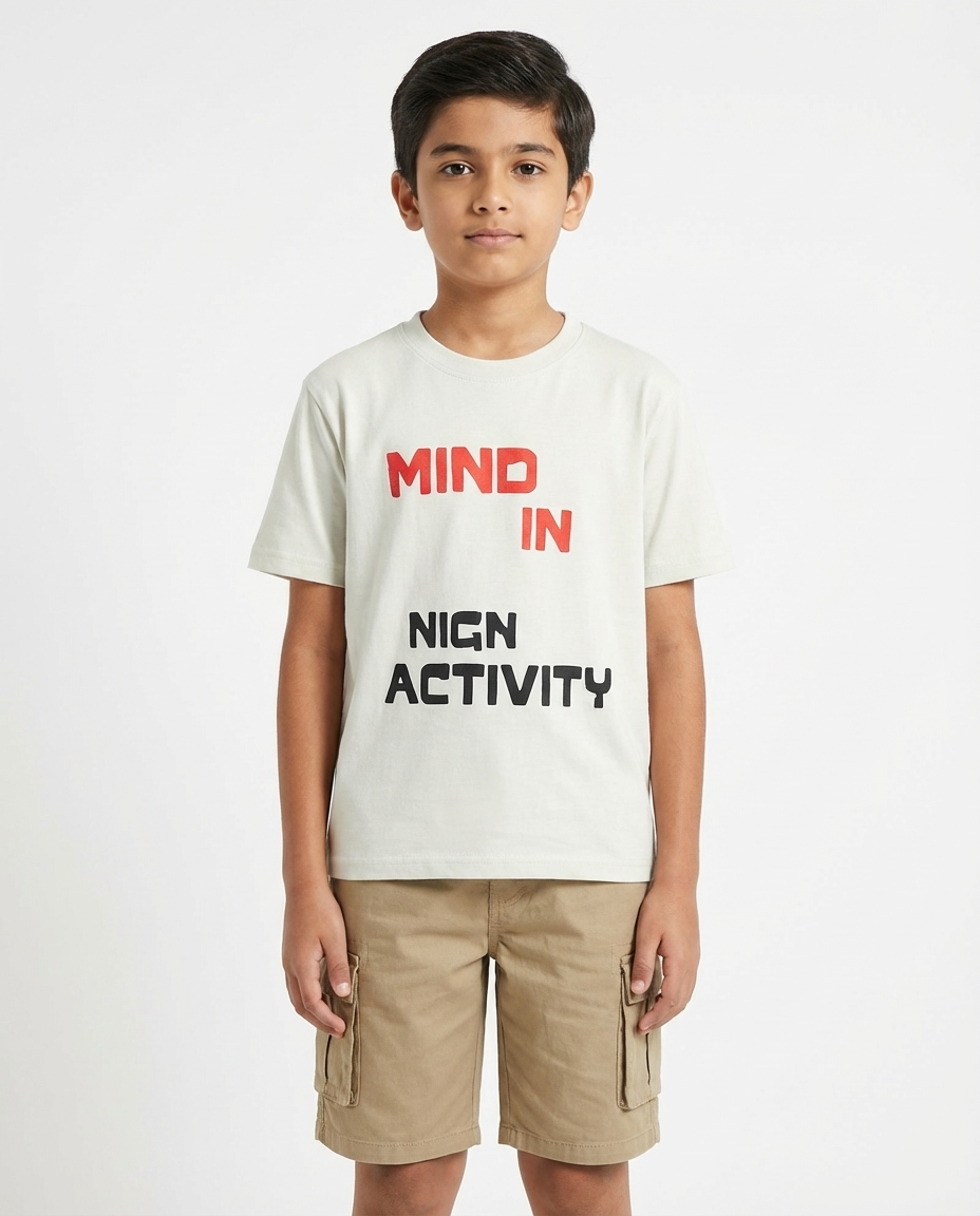 Boys Printed Maind In High T-Shirt