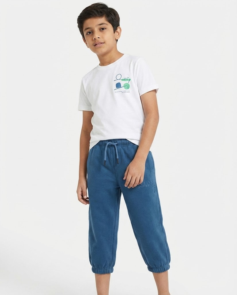 Boys Embroidered summer melton pant