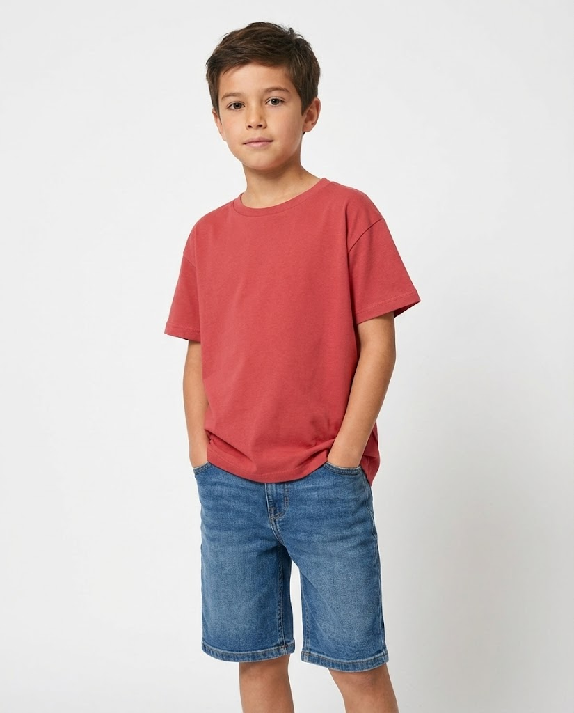 Boys Plain Half Sleeves T-Shirt
