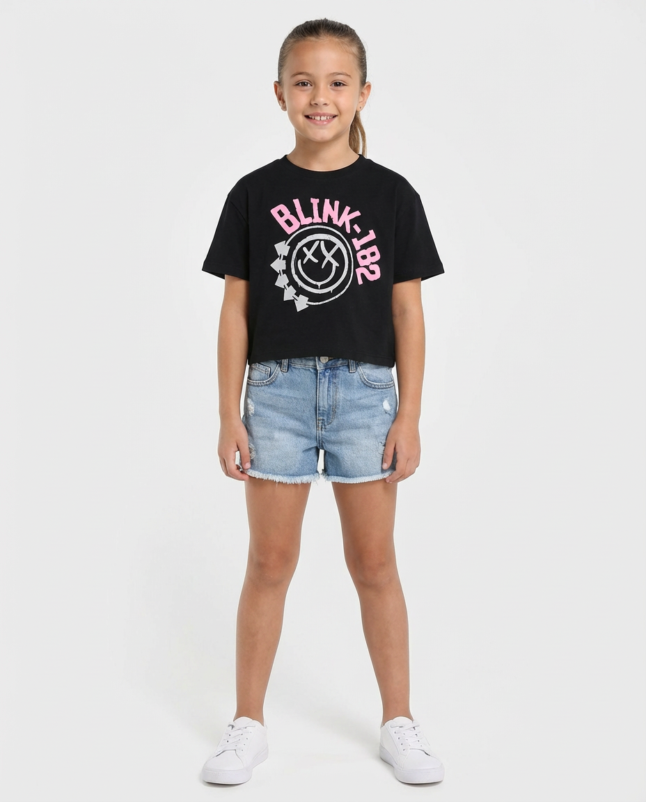 Girls Printed Blink Half Sleeves T-shirt