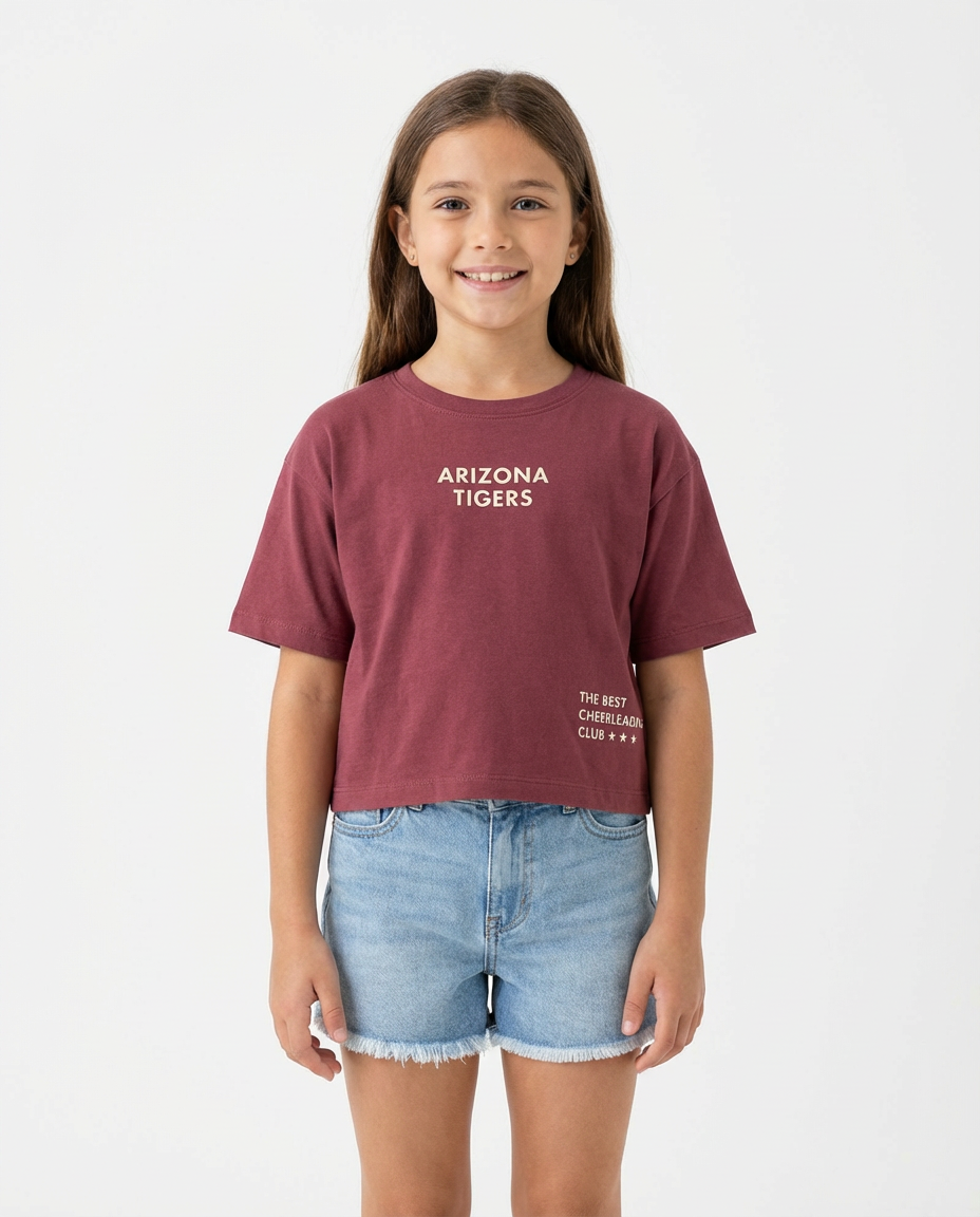 Girls Printed Arizona Half Sleeves T-shirt