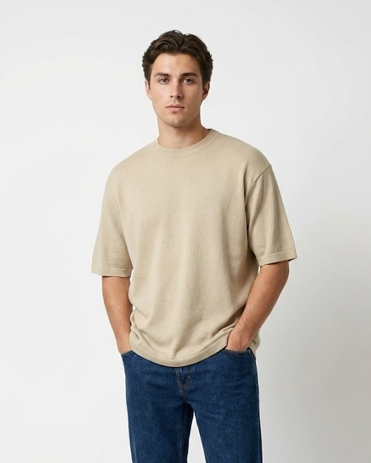 Men Plain Half Sleeves T-Shirt