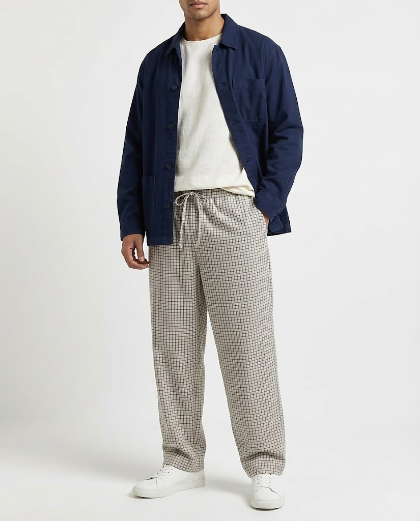 Men Plaid Pant