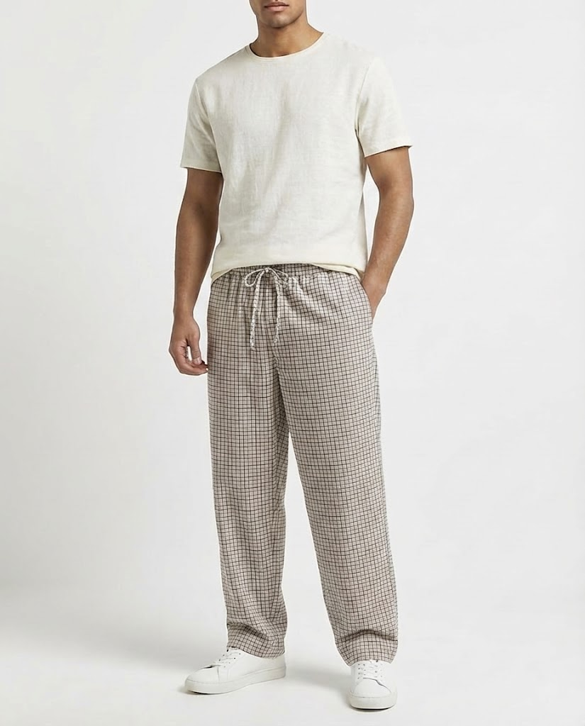 Men Plaid Pant