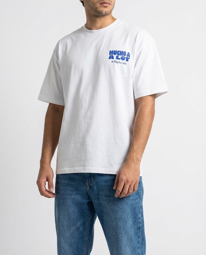 Men Oversized Printed Front & Back T-Shirt