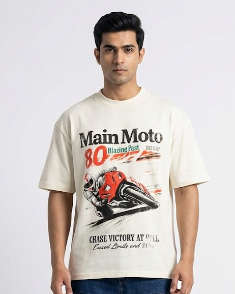Men Printed Main Moto T-shirt Half Sleeves