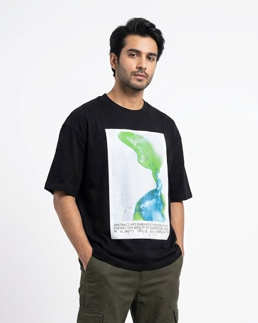 Men Printed Oversize Half Sleeves T-shirt