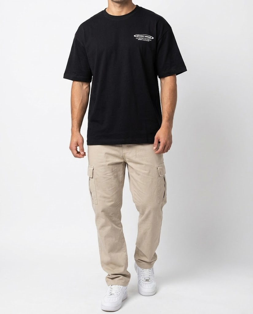 Men Printed Half Sleeves Over Size T-shirt