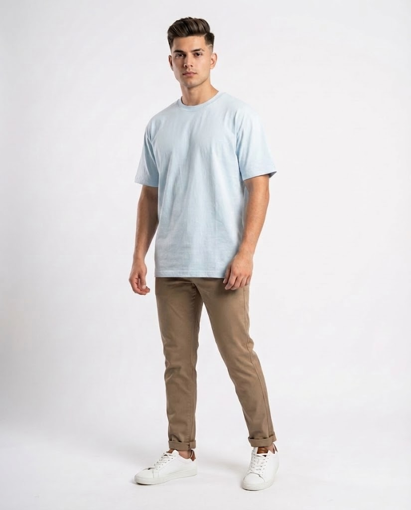 Men Plain Basic Half Sleeves T-shirt