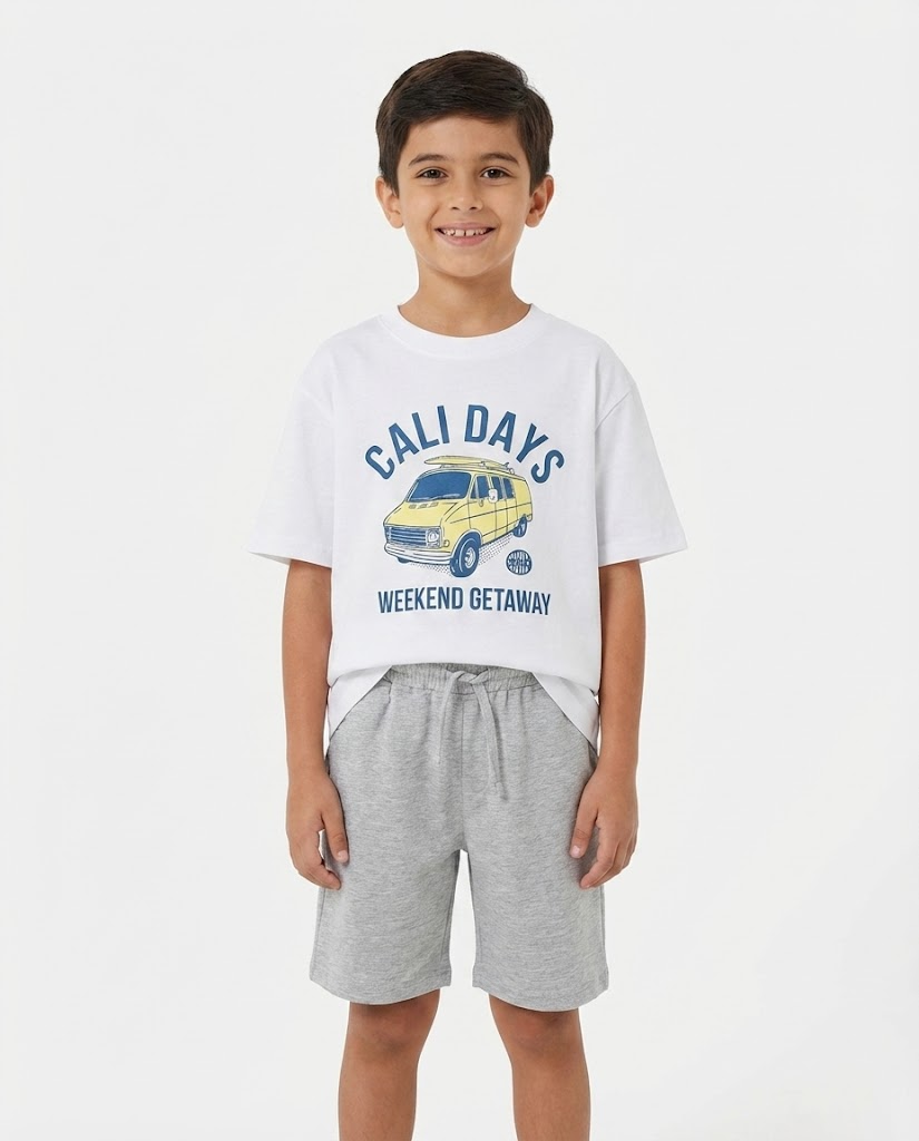 Boys Printed Cali Days Half Sleeves Pyjama