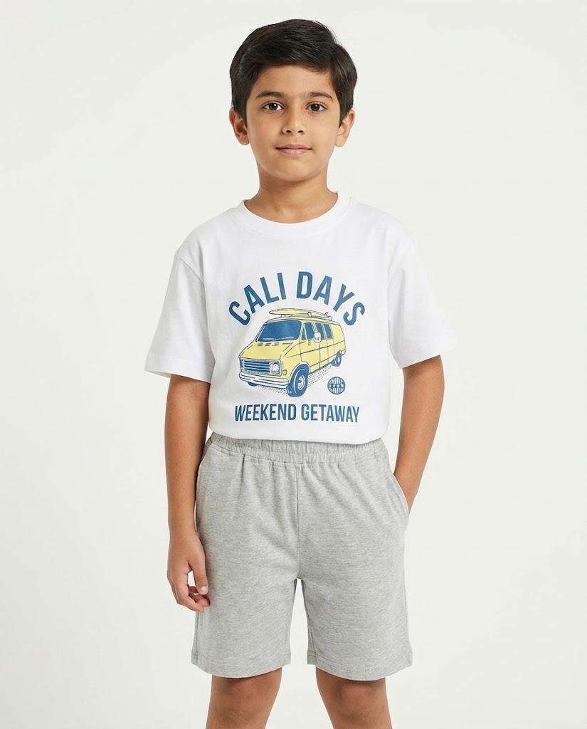 Boys Printed Cali Days Half Sleeves Pyjama