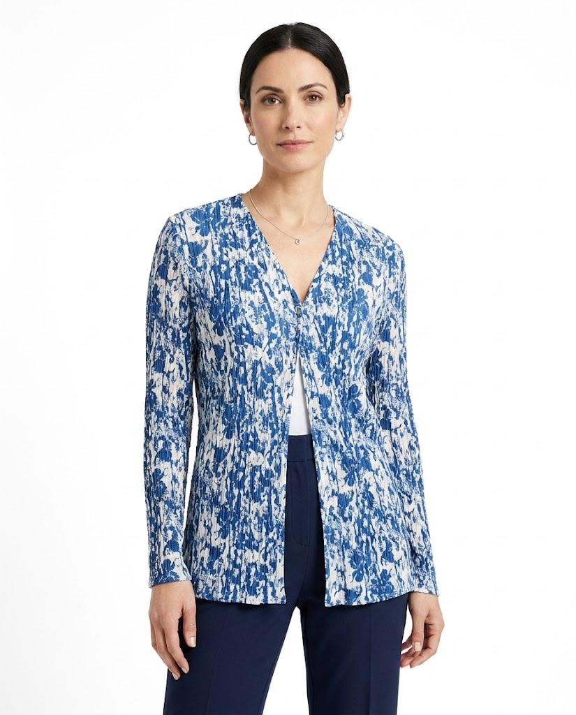 Women Short Printed Cardigan