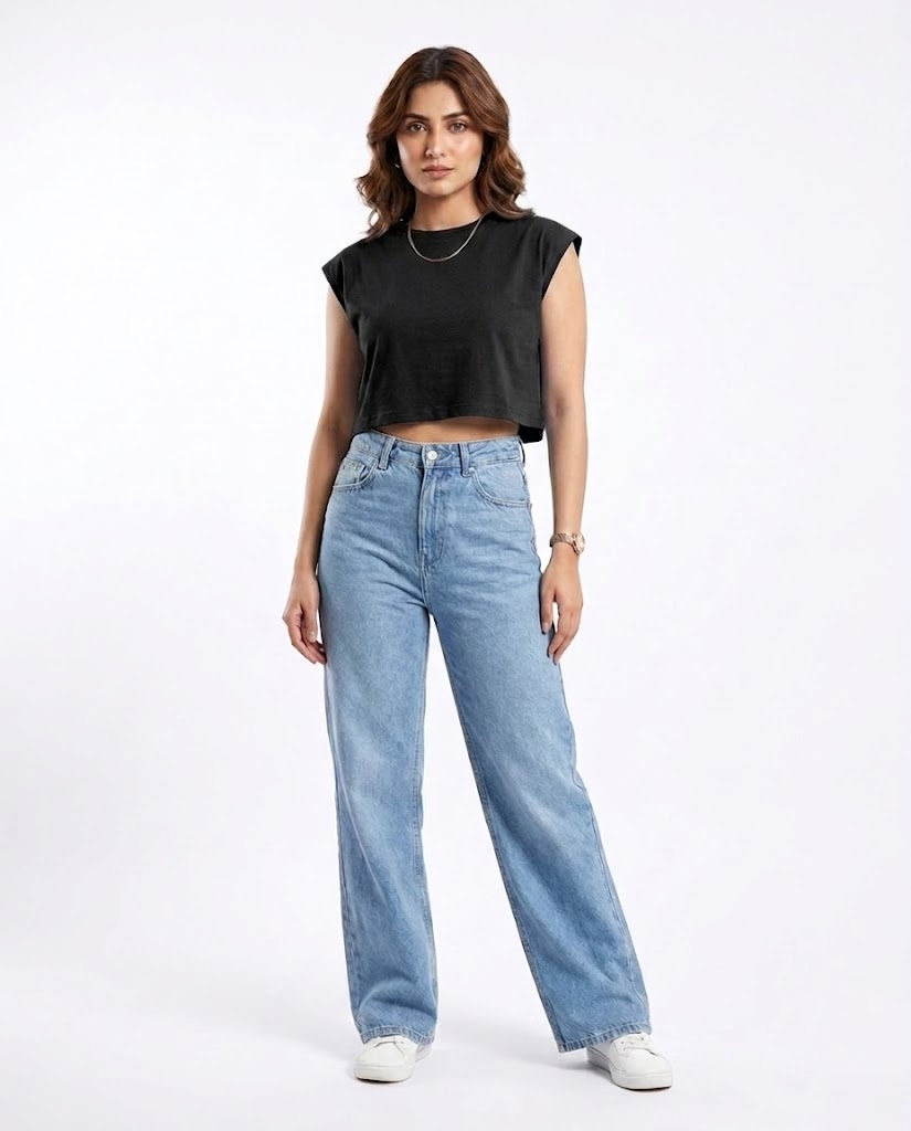 Women Plain Cap Sleeve T-Shirt
