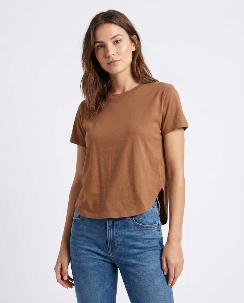 Women Plain Dildoran Half-Sleeve T-Shirt