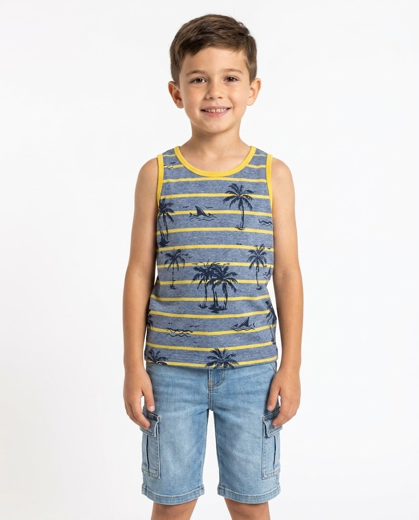 Boys Stripped Cut T-Shirt