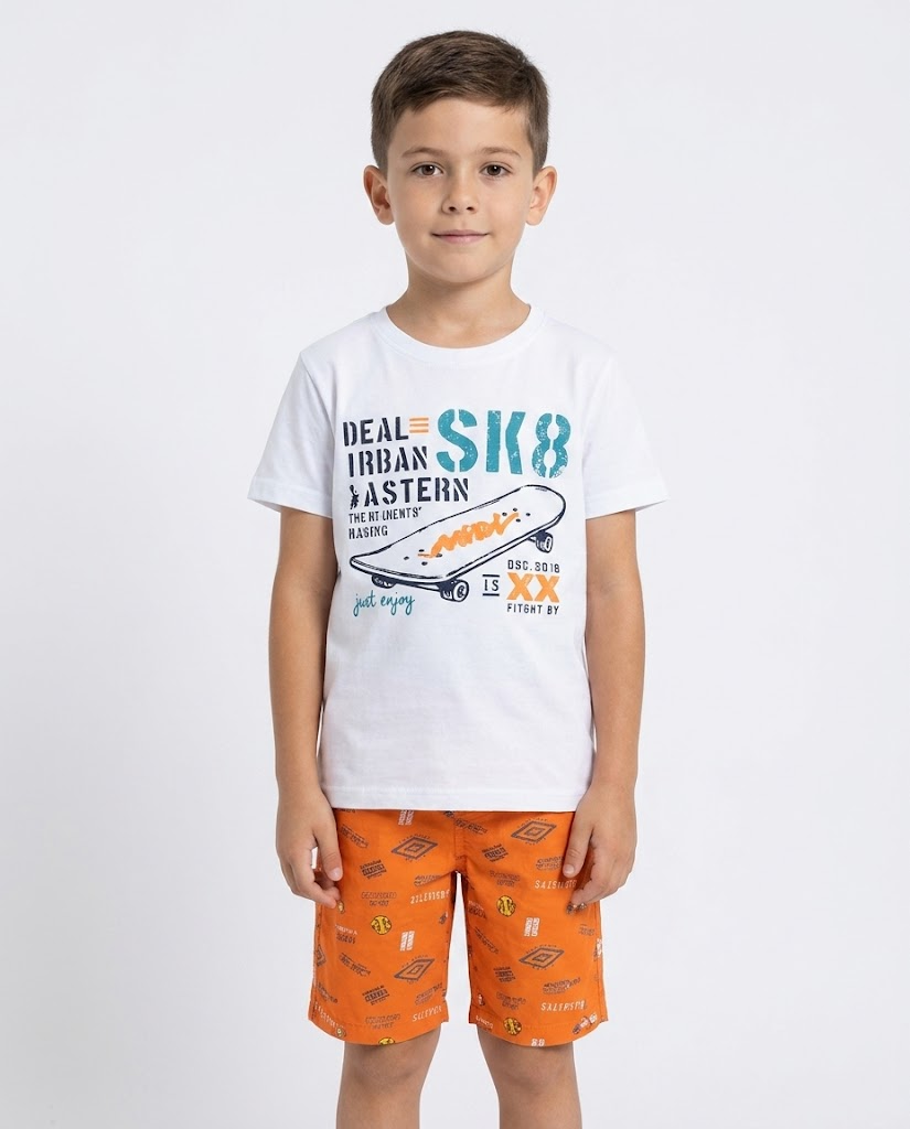 Boys Pajama Printed SK8 Top