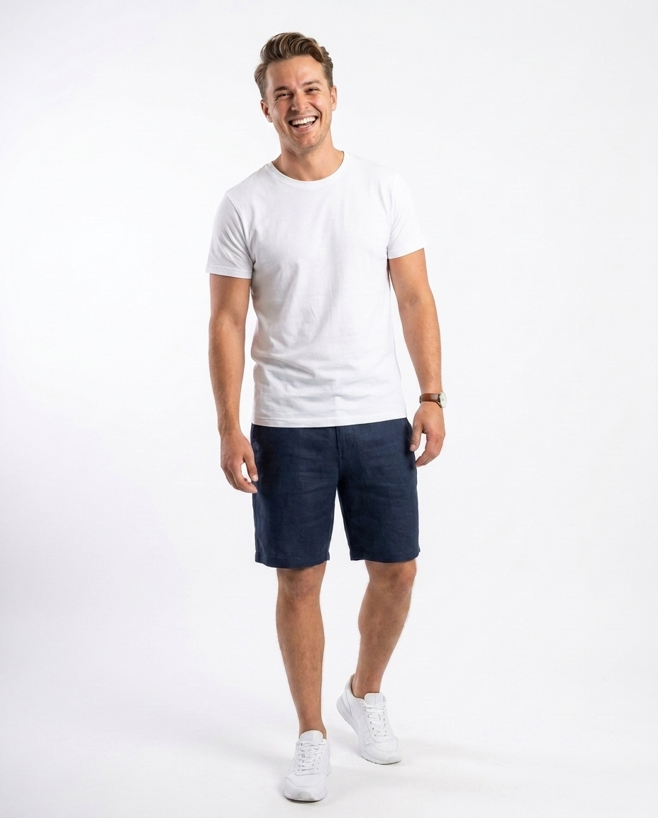 Men Linen Casual Short