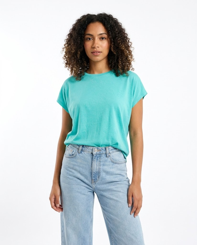 Women Plain Half-Sleeve T-Shirt