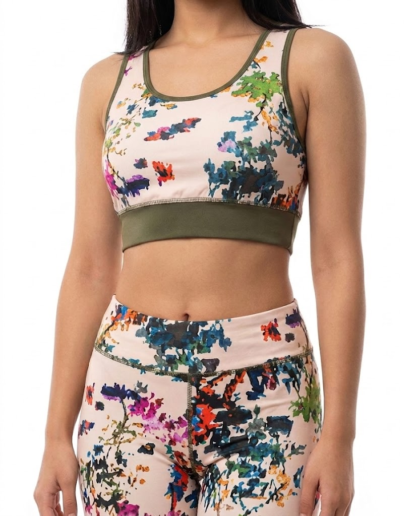 Women Printed Soft Bra And Bermuda Sports Set