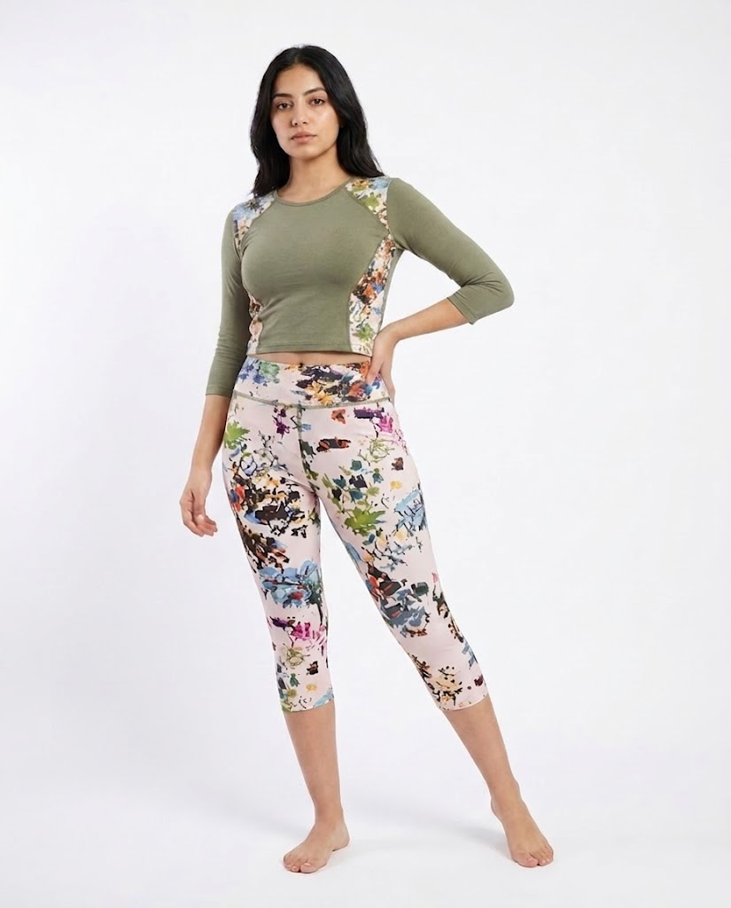 Women Printed Soft And Bermuda Sports Set
