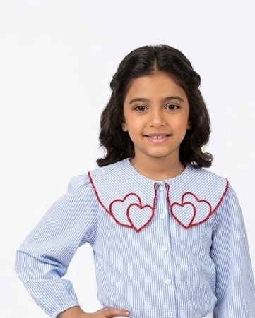 Girls Stripped Long Sleeves Blouse