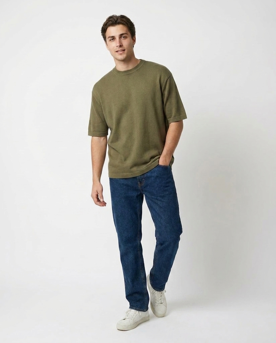 Men Plain Half Sleeves T-Shirt
