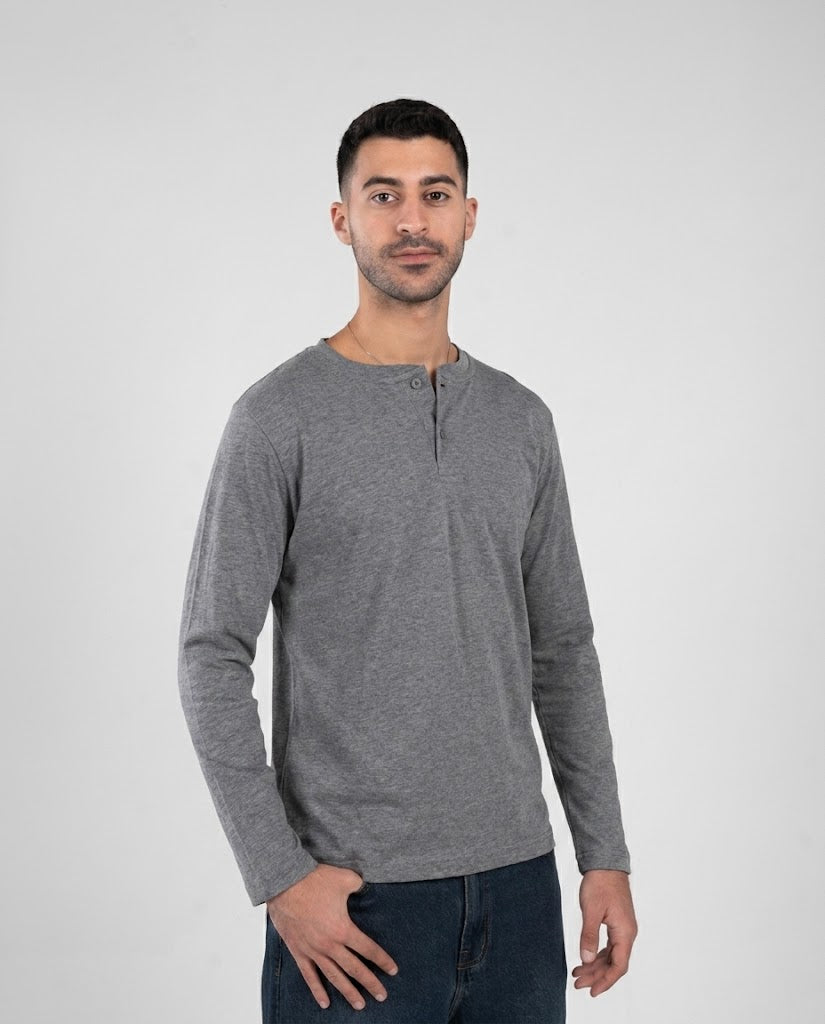 Men Plain Long Sleeves T-shirt