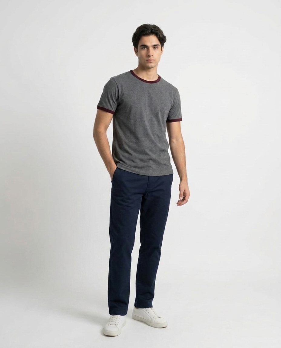 Men Plain Half Sleeves T-shirt