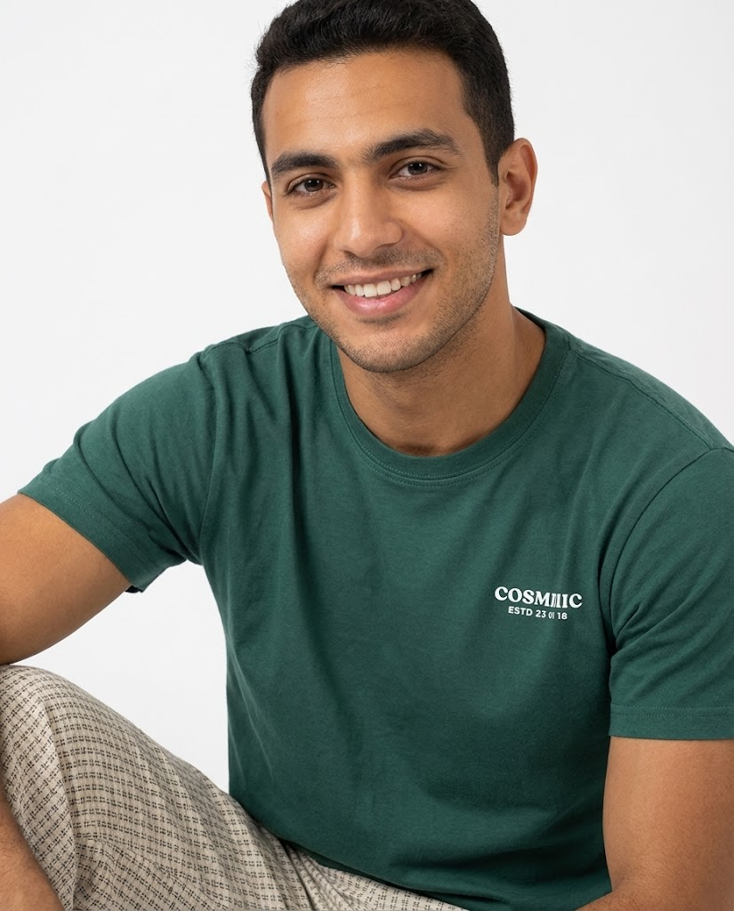 Men Printed Cosworth Half Sleeves T-shirt