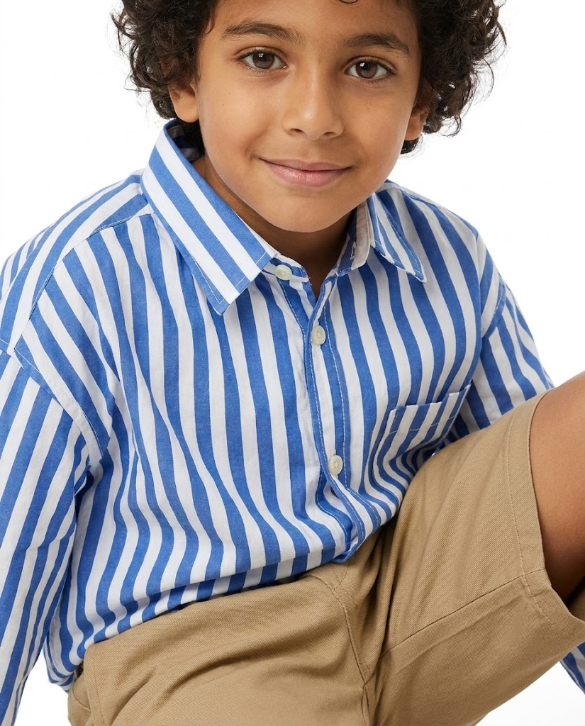 Boys Stripped Casual Long Sleeves Shirt