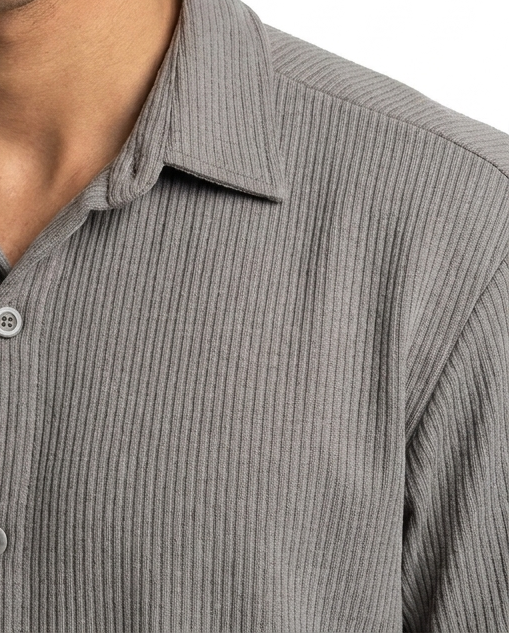 Men Pattern Half Sleeves Plain Shirt