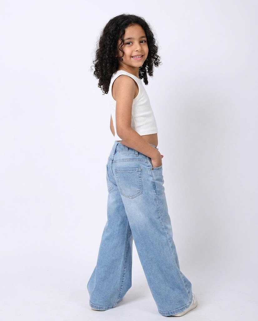 Girls Jeans Wide Leg Pant