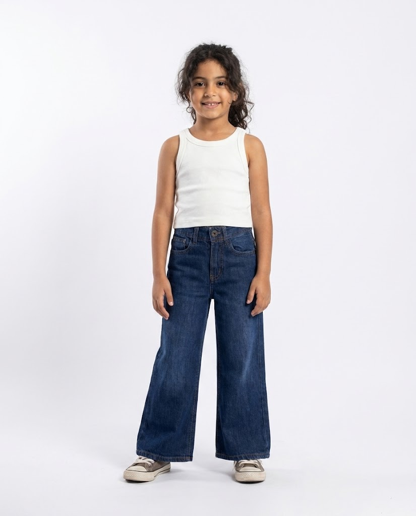 Girls Jeans Wide Leg Pant