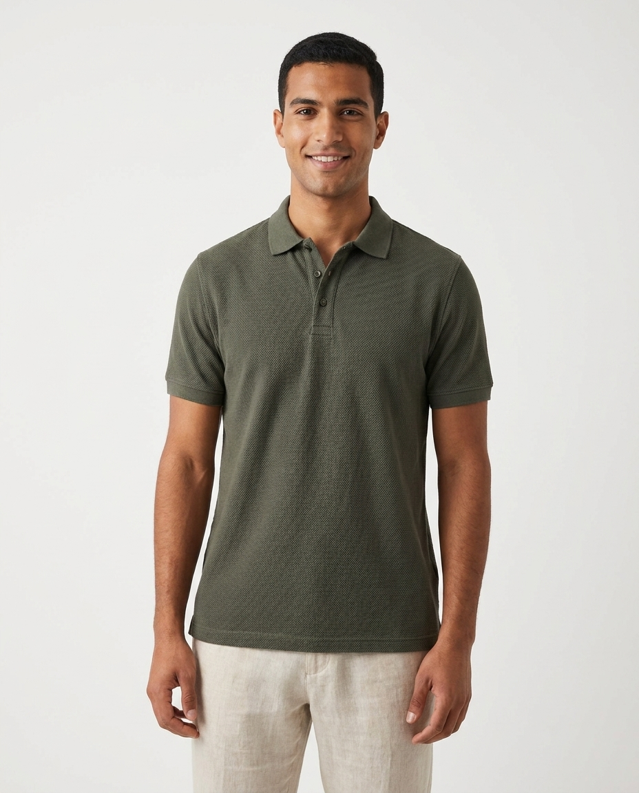 Men Plain Half Sleeves Polo T-shirt