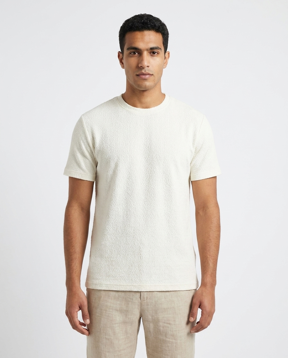 Men Jaqured Half Sleeves T-shirt