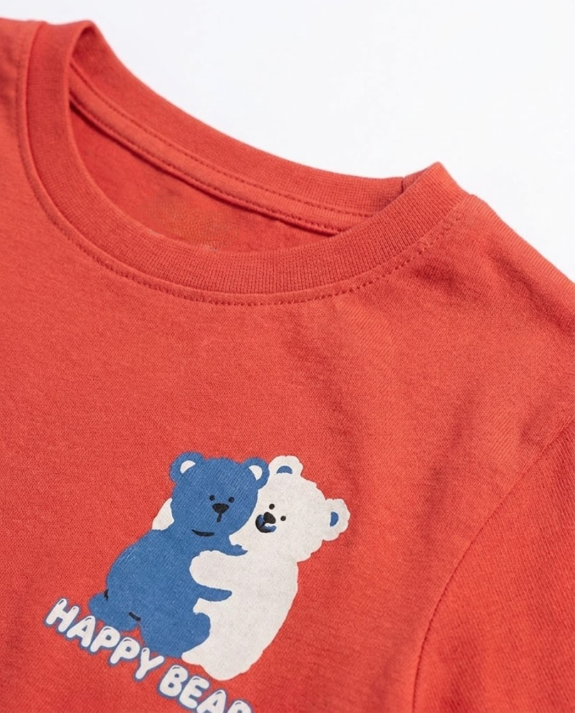 Girls Printed Besties Team Half Sleeves T-shirt