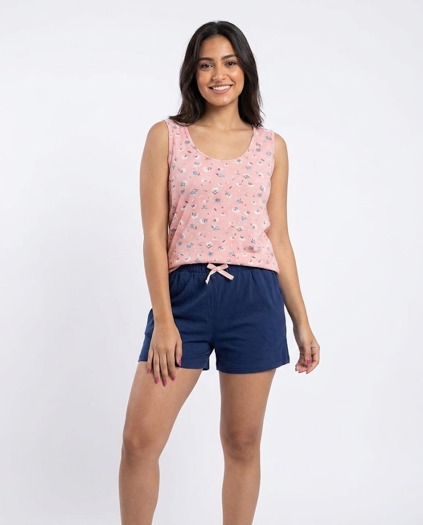 Floral Printed Womens Pajama with Shorts