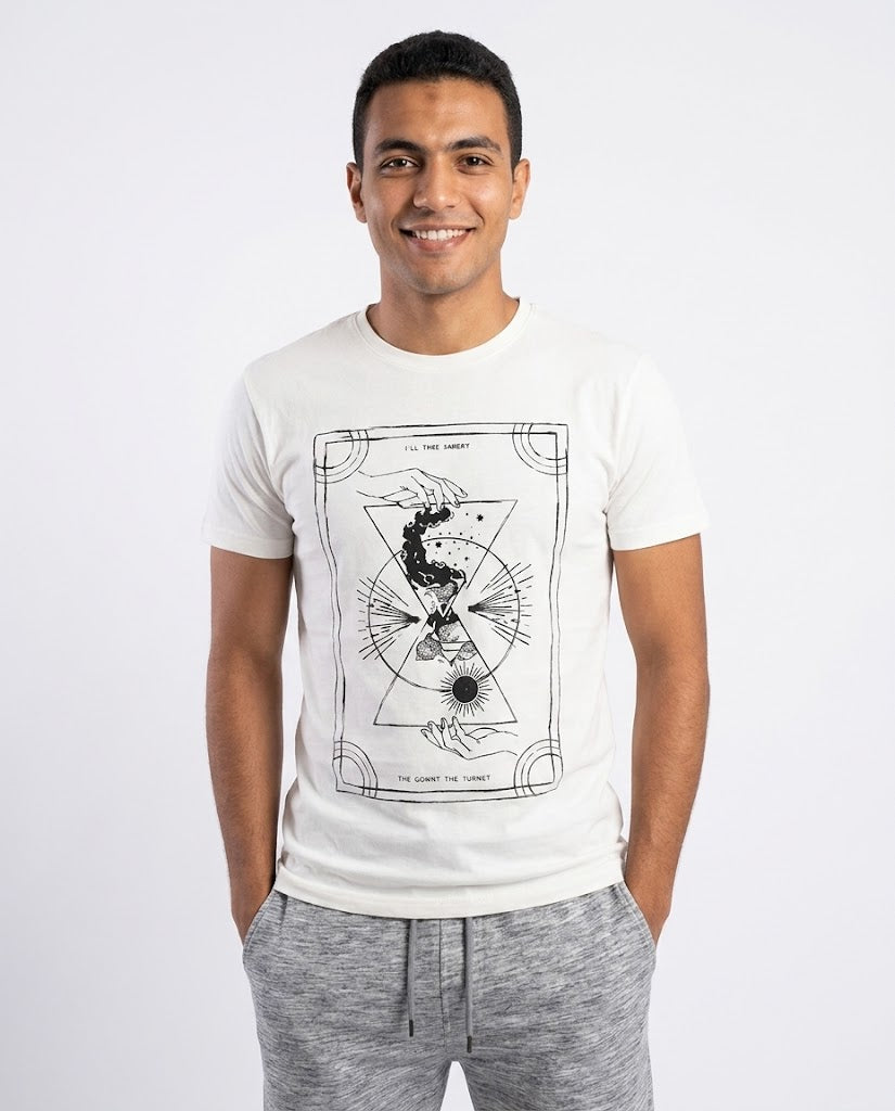 MEN PRINTED THE SUN HALF SLEEVES T-SHIRT
