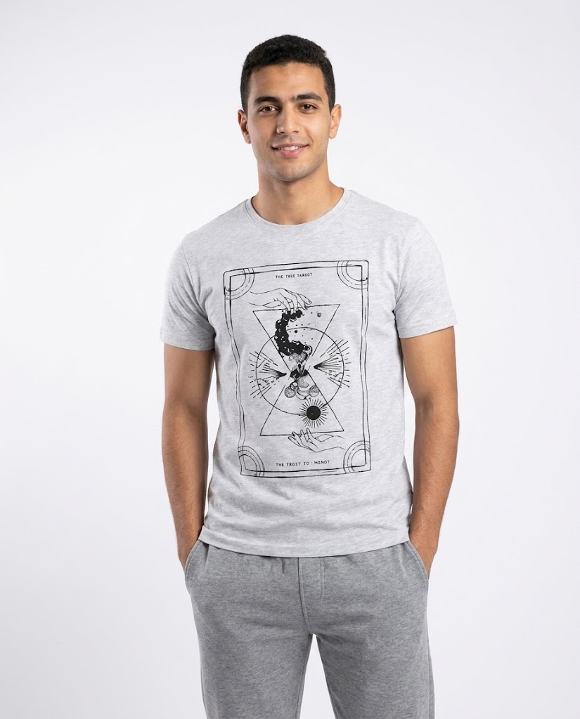 MEN PRINTED THE SUN HALF SLEEVES T-SHIRT