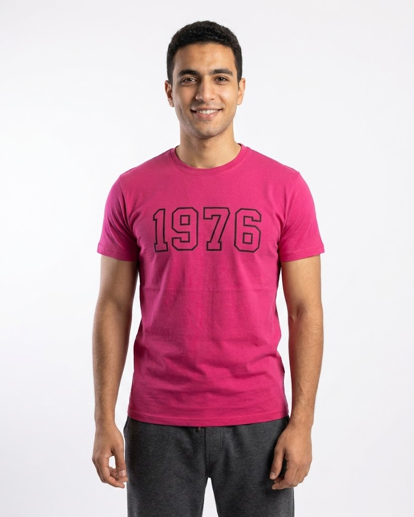 MEN PRINTED 1976 HALF SLEEVES T-SHIRT