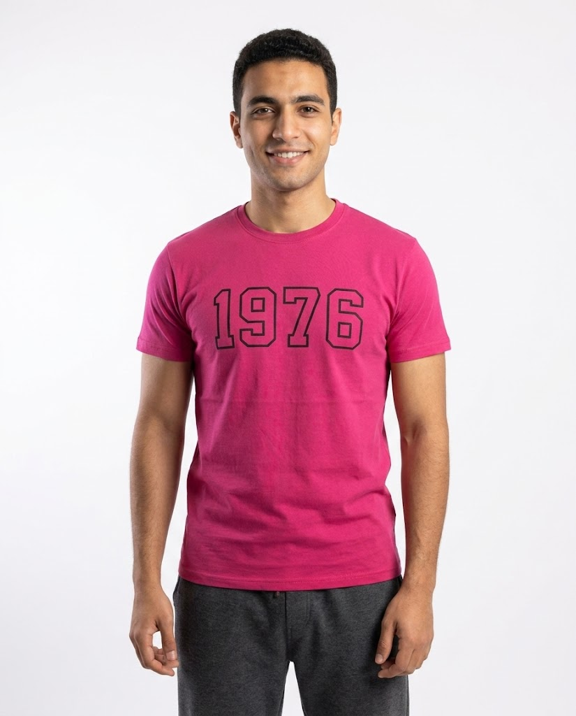 MEN PRINTED 1976 HALF SLEEVES T-SHIRT