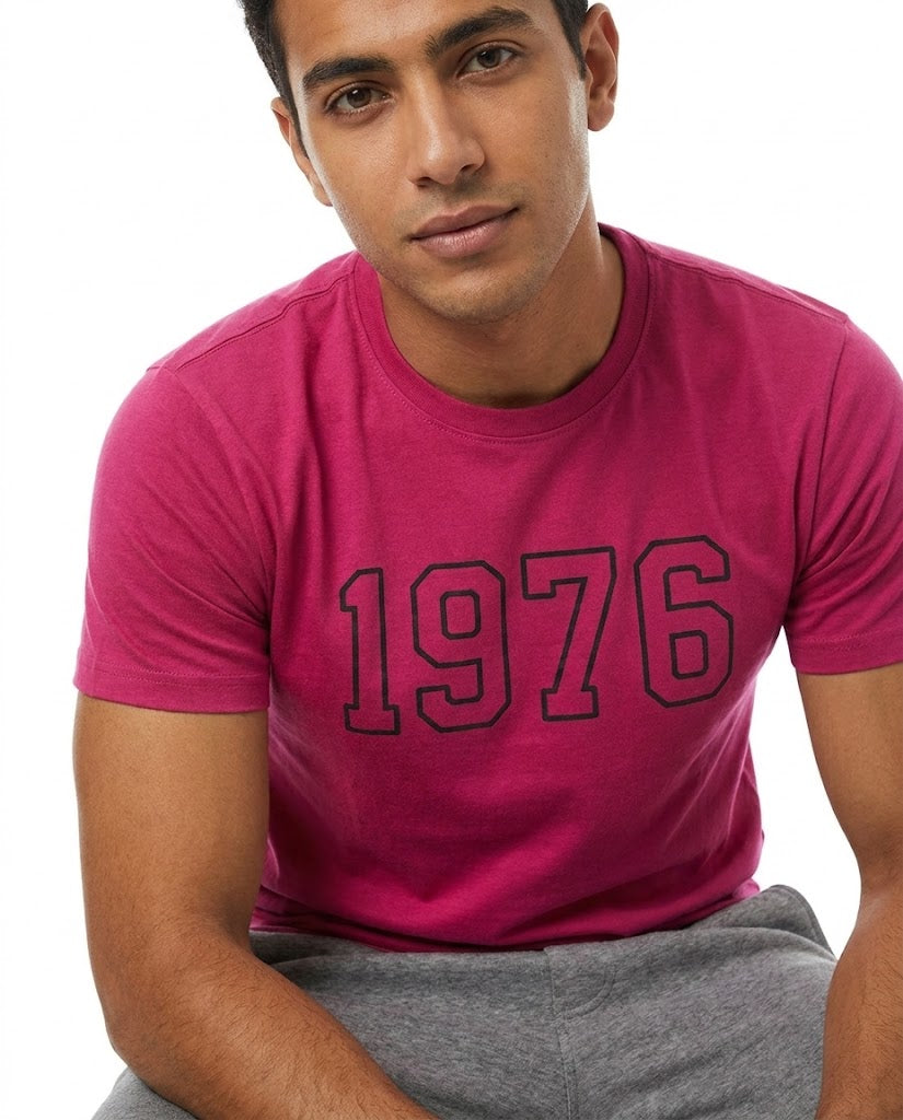 MEN PRINTED 1976 HALF SLEEVES T-SHIRT