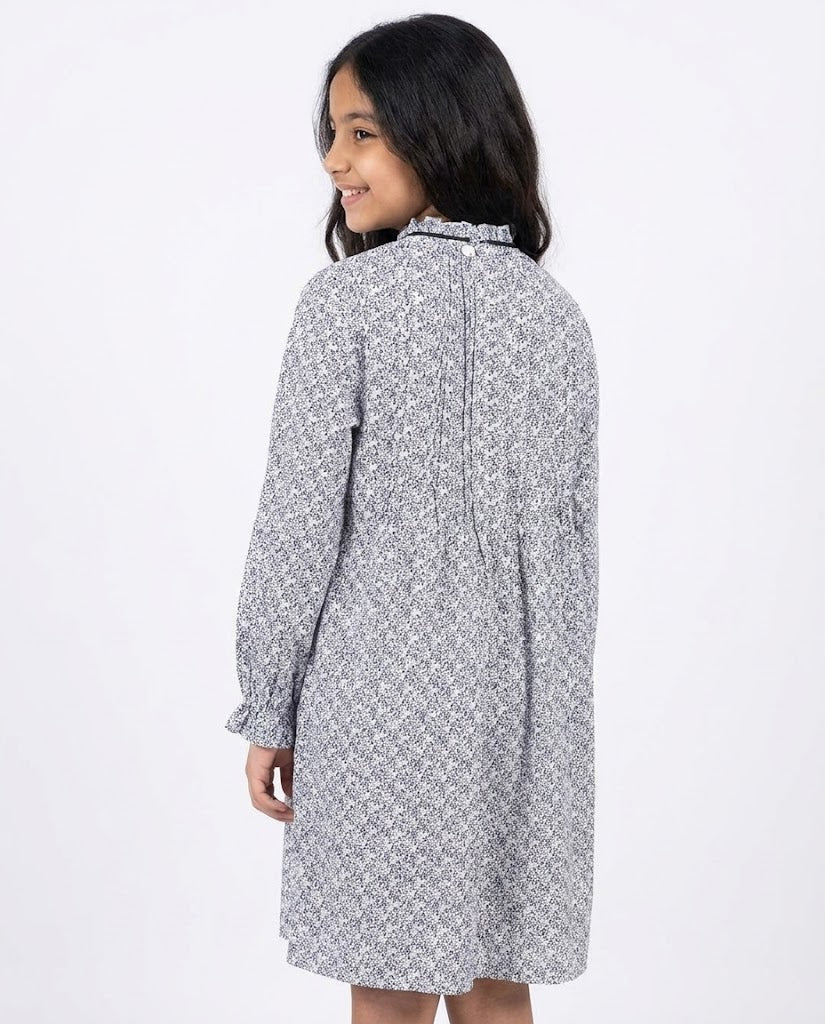 Girls Printed Long Sleeves Dress