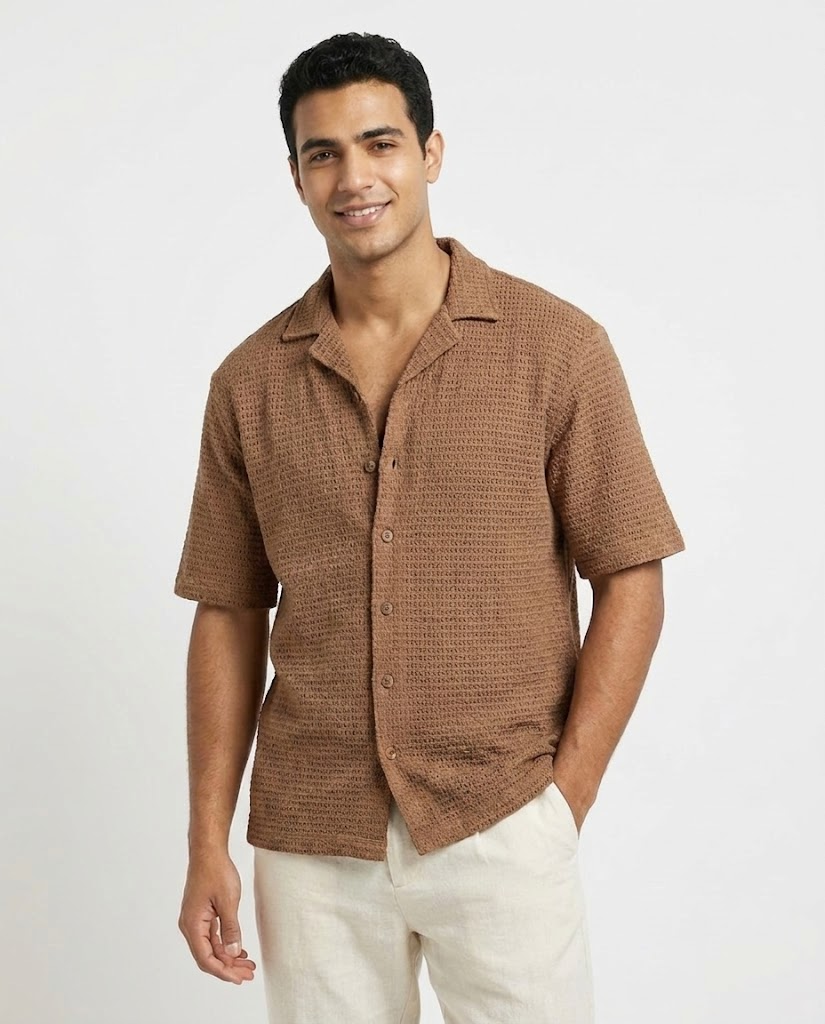 Men Casual Half Sleeves Shirt
