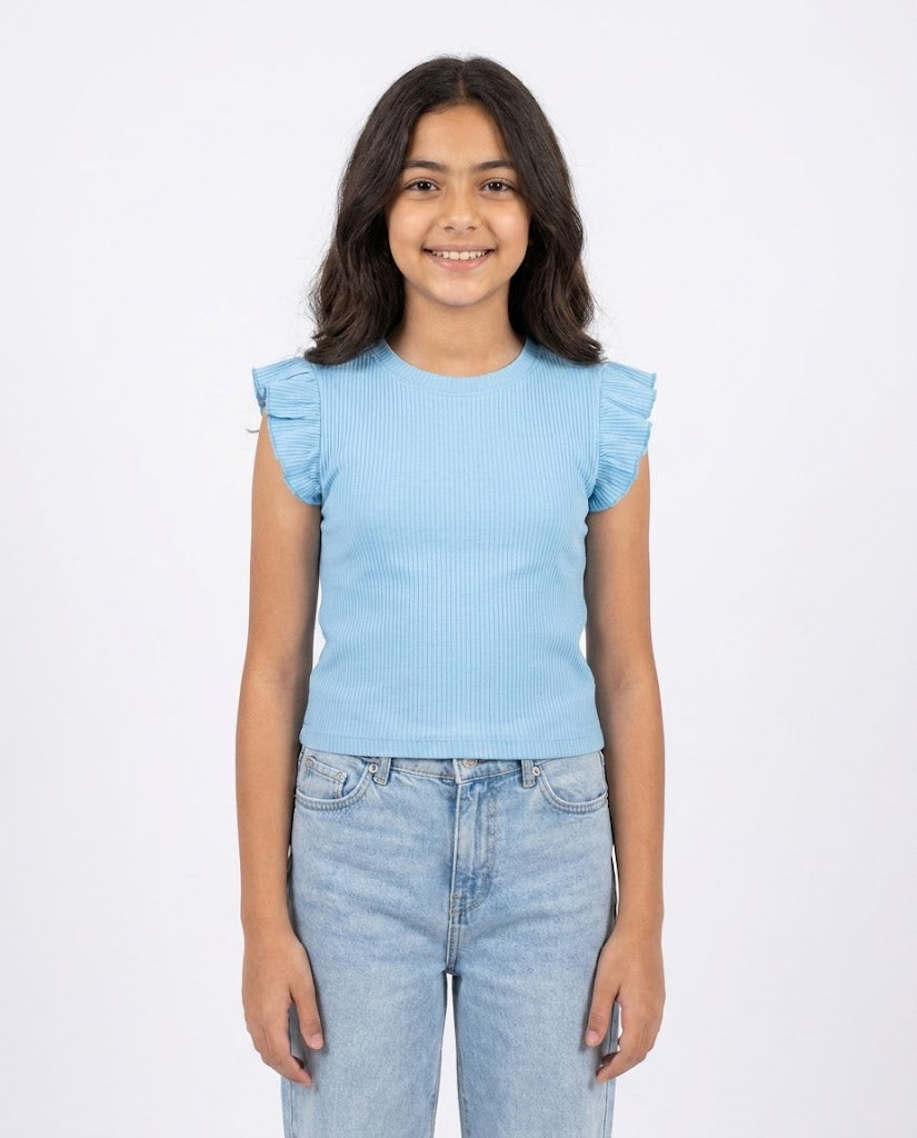 Girls Plain Half Sleeves T-shirt