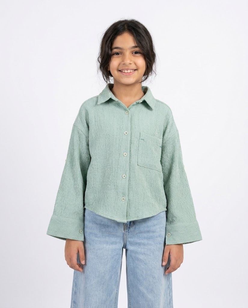 Girls Stripped Long Sleeves Blouse